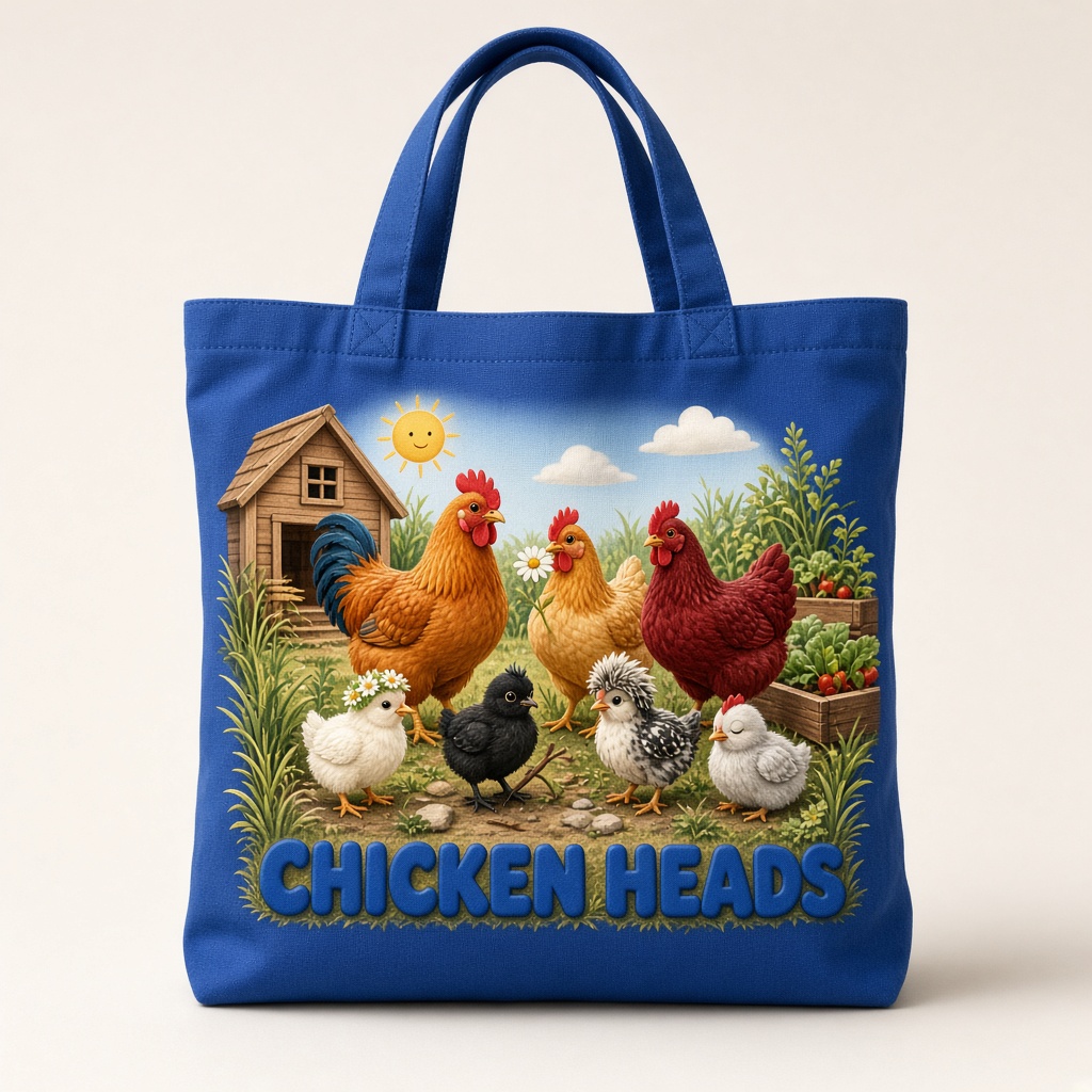 Flock farm tote blue