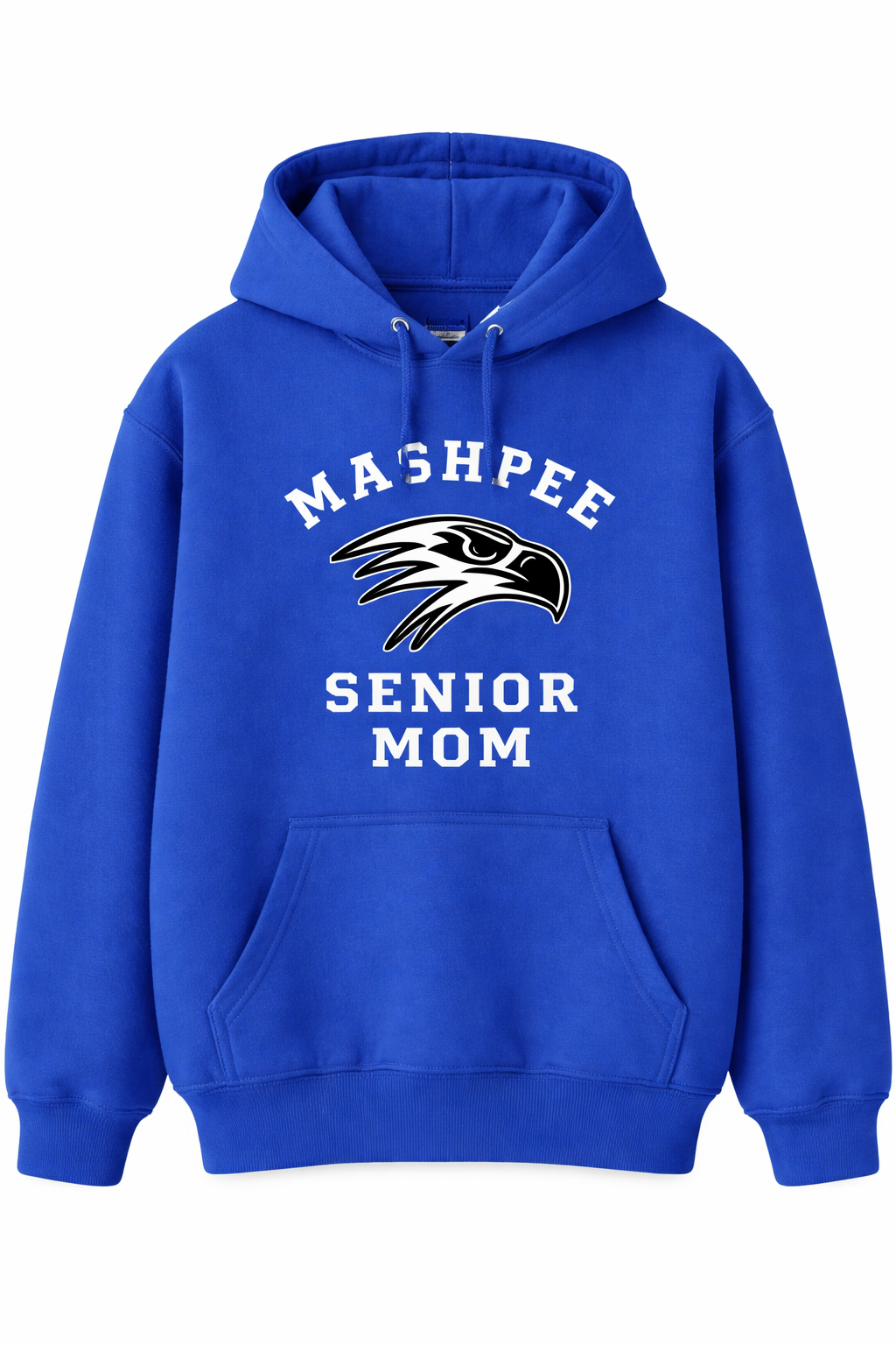 Mashpee White Sweatshirt Royal Blue Typography
